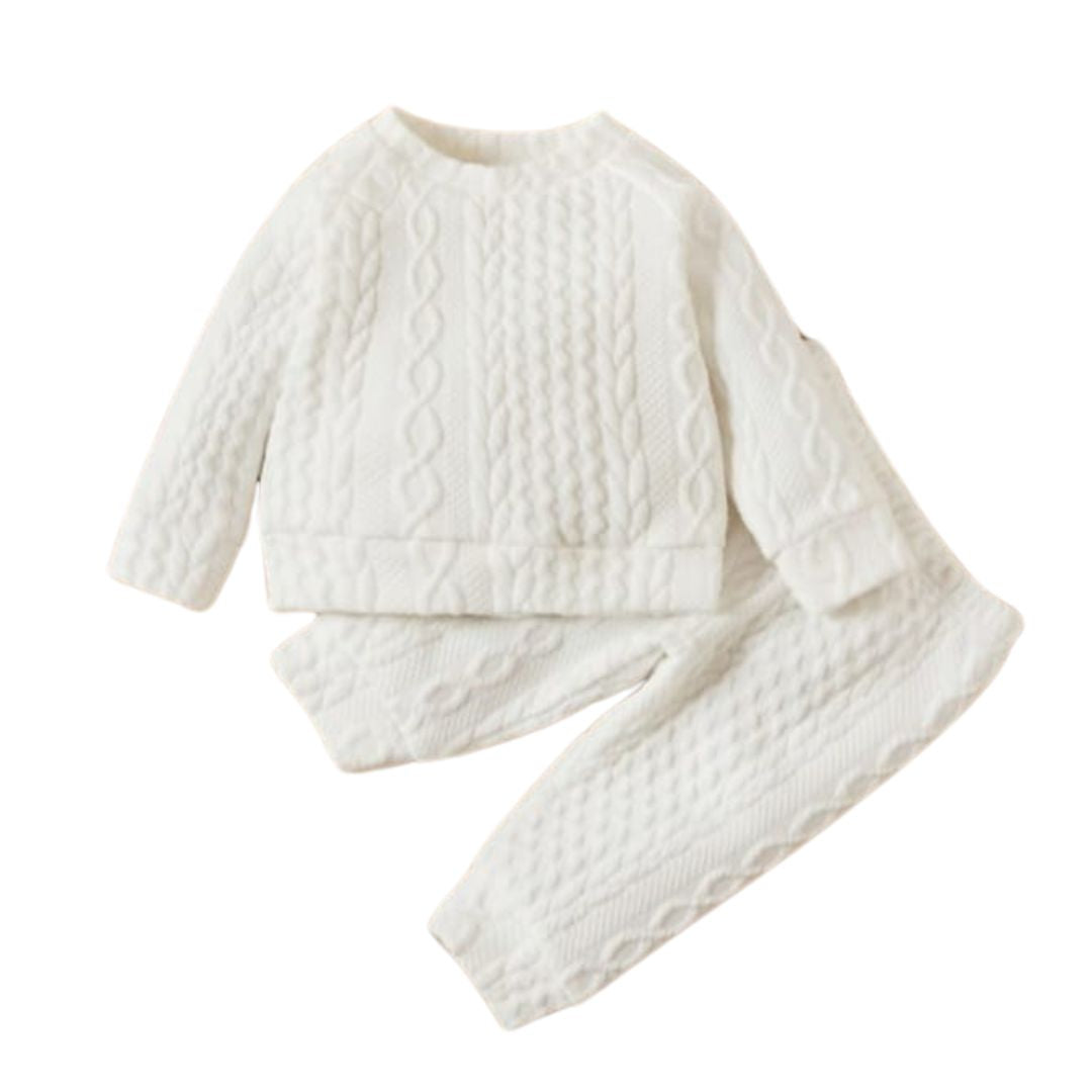 Conjunto de dos piezas con polera y buzo para niñas