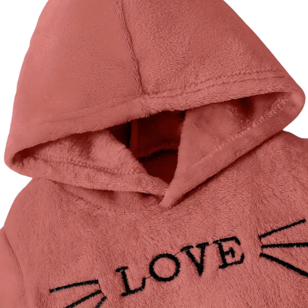 Conjunto de polera y buzo con bolso para niñas color rosado