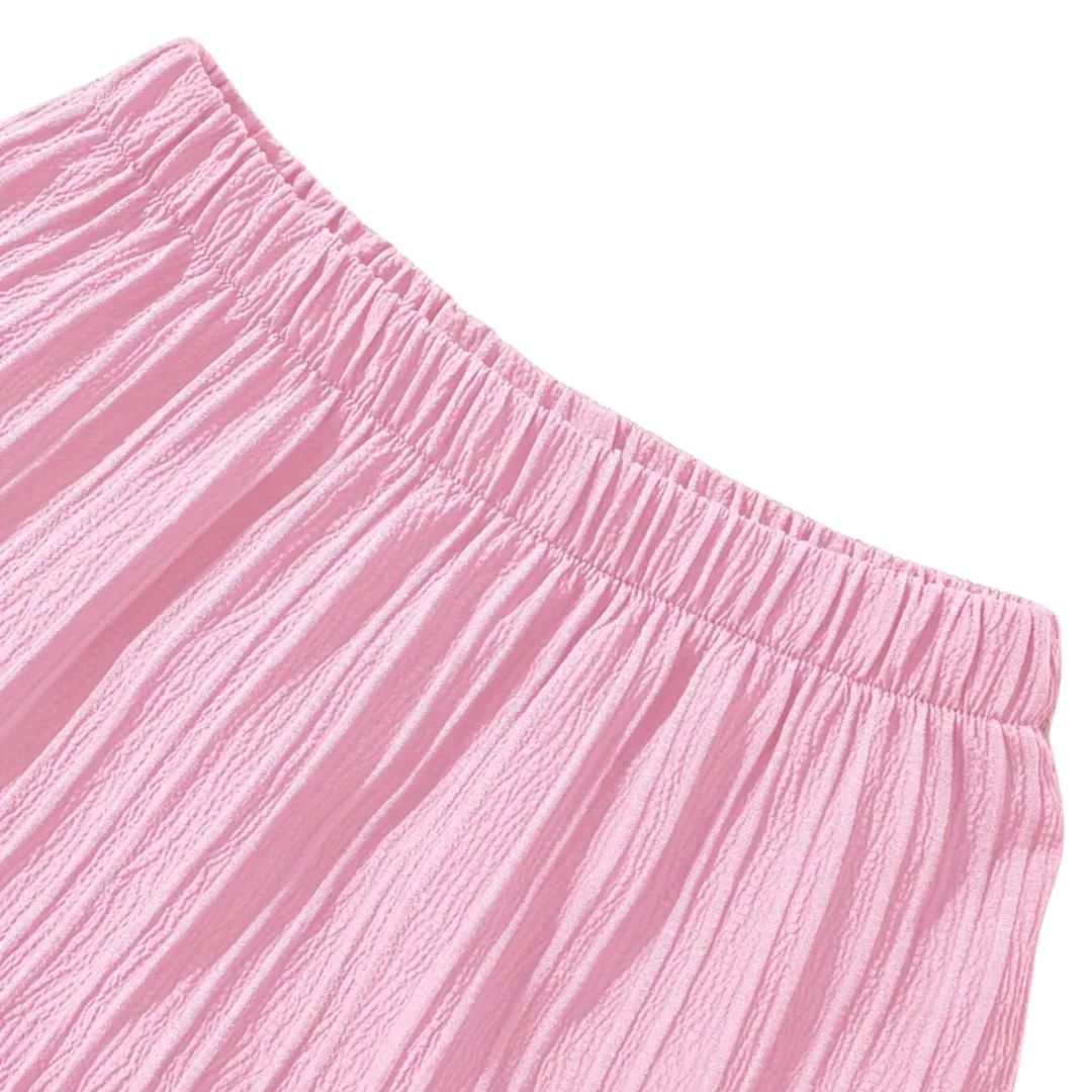 Vestido de dos piezas con relieve para niñas
