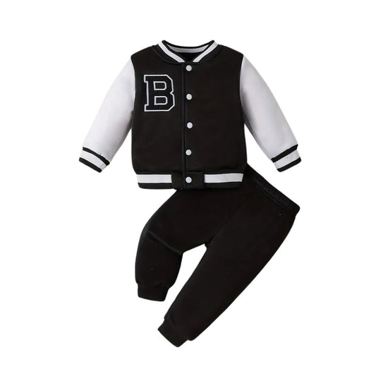Polera abierta con botones y buzo para niños