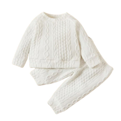 Conjunto de dos piezas con polera y buzo para niñas