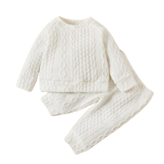 Conjunto de dos piezas con polera y buzo para niñas