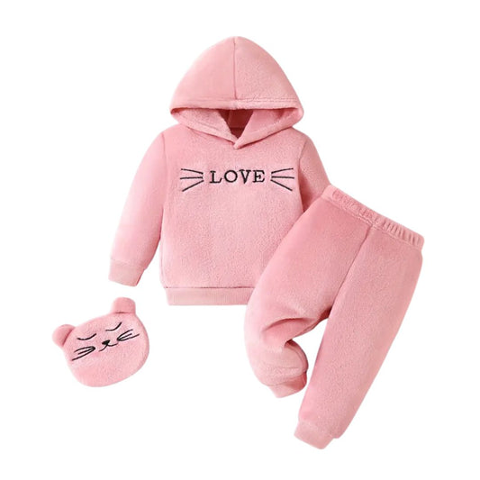 Conjunto de polera y buzo con bolso para niñas