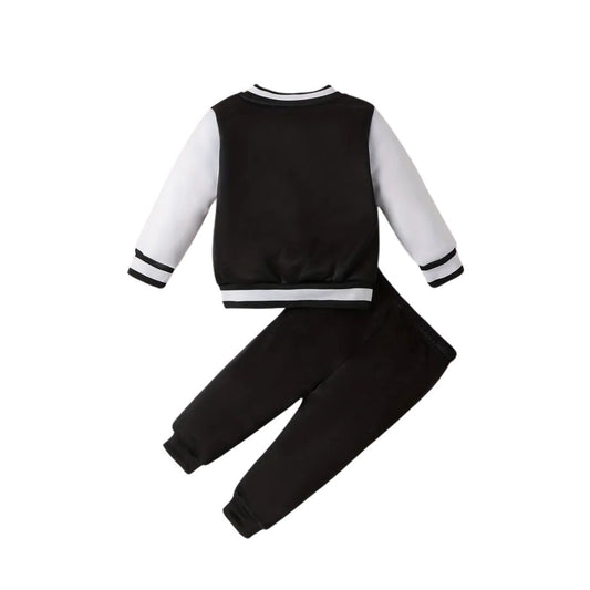 Polera abierta con botones y buzo para niños
