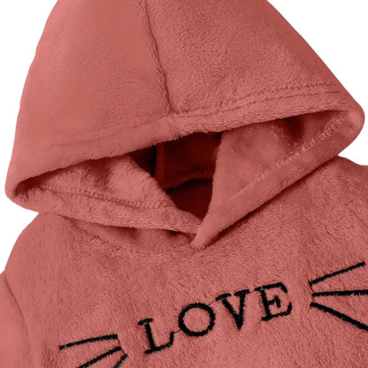 Conjunto de polera y buzo con bolso para niñas color rosado